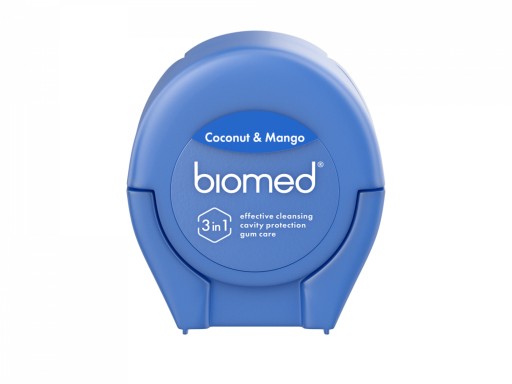 Zubná niť Splat Biomed s príchuťou kokos a mango 50 m opuch