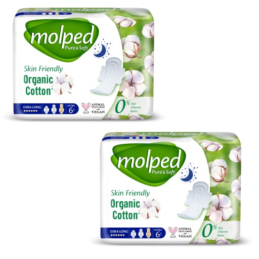 MOLPED Pure&Soft EKO E.LONG hygienické vložky 2x6 ks.