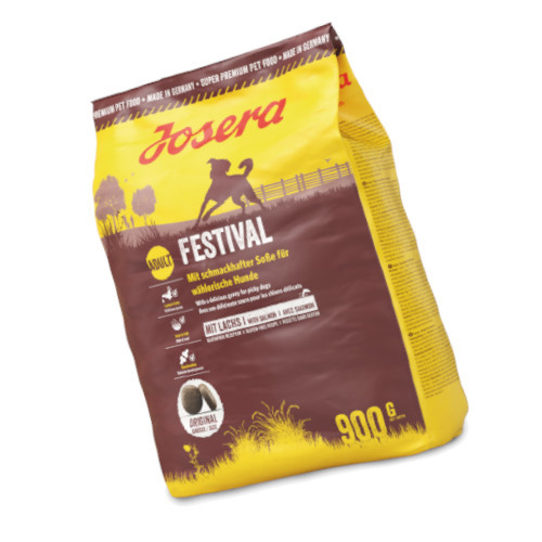 JOSERA FESTIVAL suché krmivo pre vyberavých psov, losos, kuracie mäso, mušle, 900g