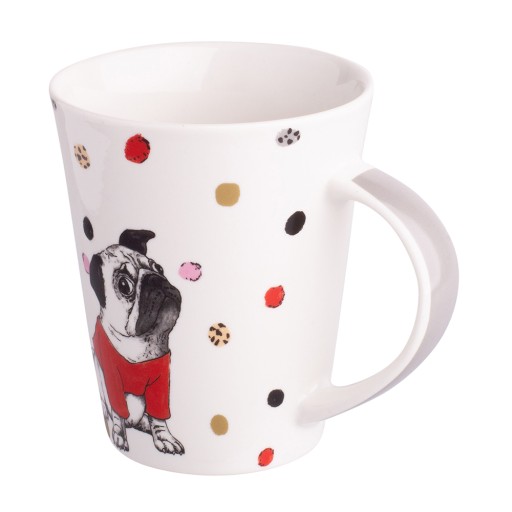 PORCELÁNOVÝ hrnček ANMALS PUGS Hrnček na kávu