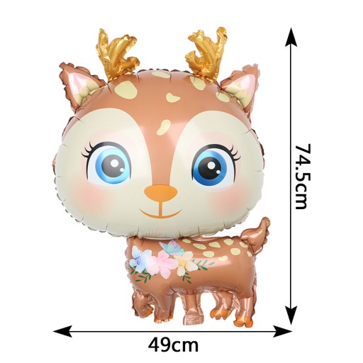 Fóliový balón DEER, hnedý, veľký