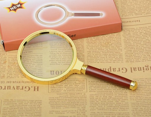 KLASICKÉ RUČNÉ ČÍTANIE LUPOU 80mm ZLATÉ SKLO ELEGANTNÉ