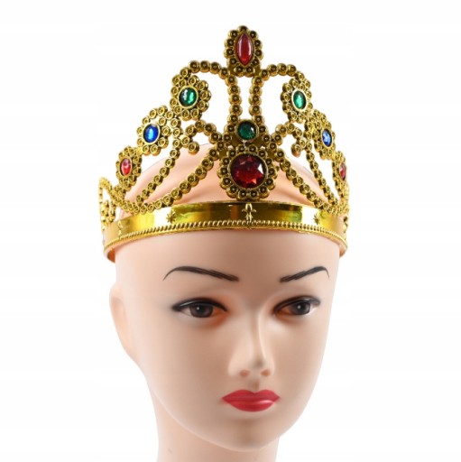 QUEEN'S DIADEM CROWN TIARA KRÁĽOVSKÁ ČELENKA ZLATÁ STRIEBORNÁ RÔZNE FARBY