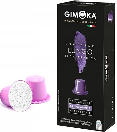 Kapsule Gimoka LUNGO na kávu Nespresso 10 ks.