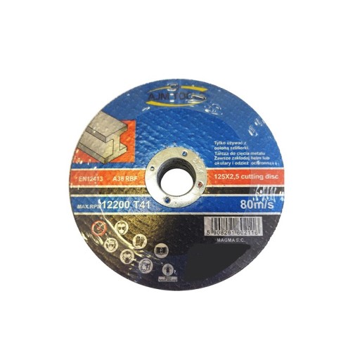 Sada 5 oceľových rezných kotúčov na kov 125x2,5 mm