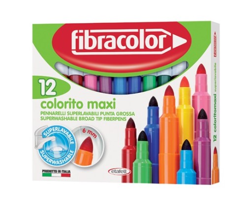 Fixky COLORITO MAXI 12 farieb FIBRACOLOR