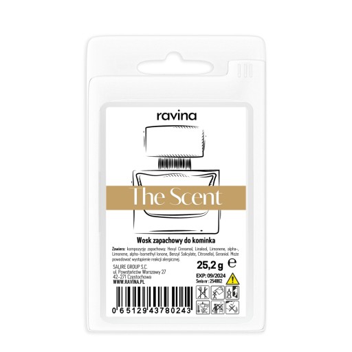 Parfumovaná vosková vôňa do krbu THE SCENT