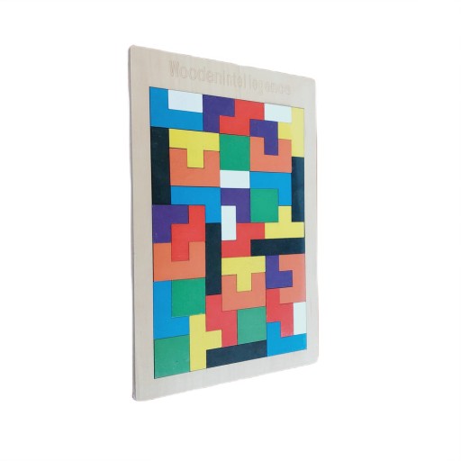 DREVENÉ PUZZZLE TETRIS BLOCKS 40 KUSOV.