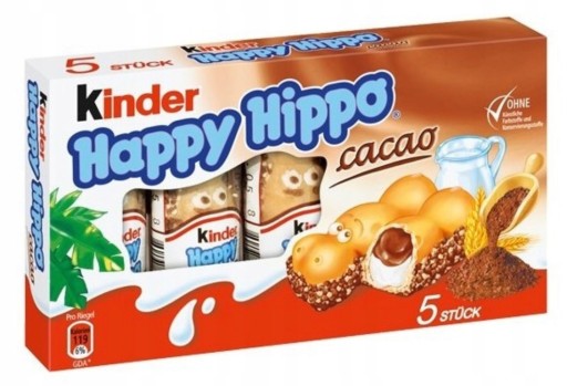 1x103,5g KINDER Happy Hippo sušienka UK