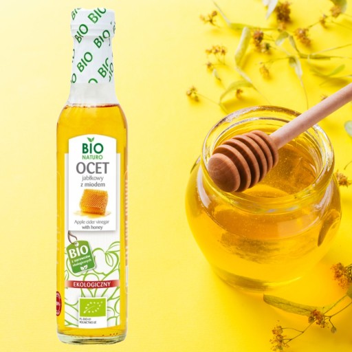 Jablčný ocot s medom nepasterizovaný BIO BIO 250ml / BIONaturo