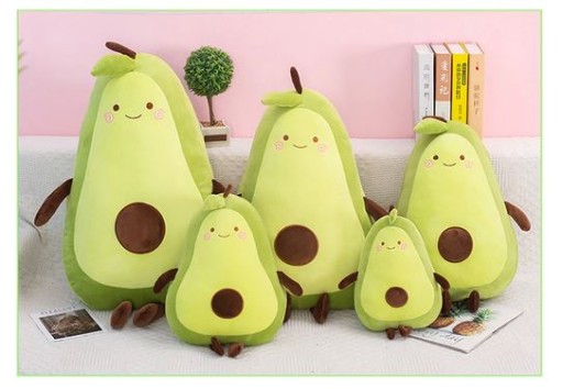 AVOKÁDOVÝ VANKÚŠ MASKOT PLYŠOVÁ HRAČKA CUDDLE 30cm