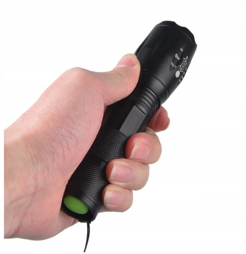 VÝKONNÁ LED TAKTICKÁ VOJENSKÁ BATERKA VODEODOLNÁ ZOOM SET BATÉRIA