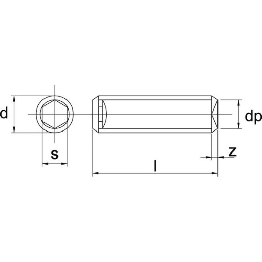 Zápustná skrutka M6x10mm 45H