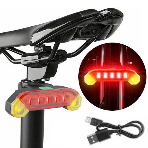 Zadné svetlo na bicykel USB nabíjateľná baterka
