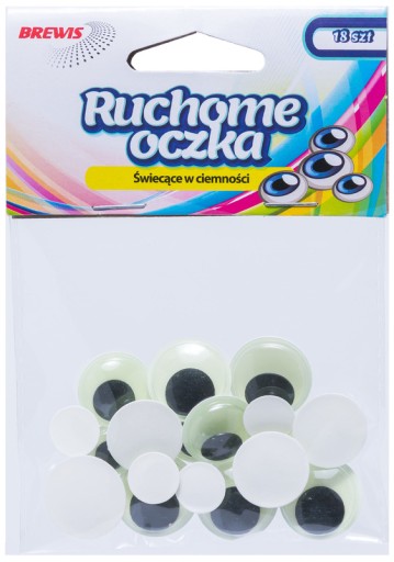 Brewis MOVING EYES žiariace v tme PLAST