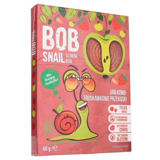 BOB SNAIL eko snack 60g jablko-jahoda