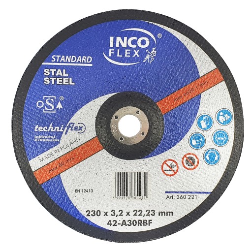 DISK 230x3,2x22 NA REZANIE KOVOV T.42 INCOFLEX