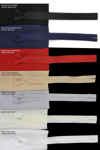 Tkaný krytý zips C3 25 cm Ivory