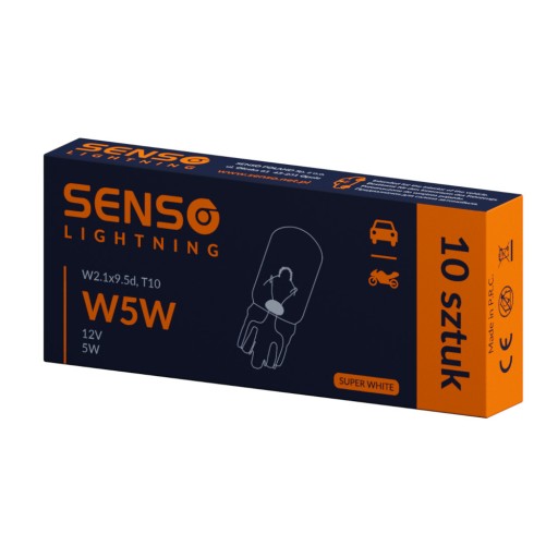 SENSO SUPER WHITE W5W 12V MODRÁ XENÓNOVÁ ŽIAR