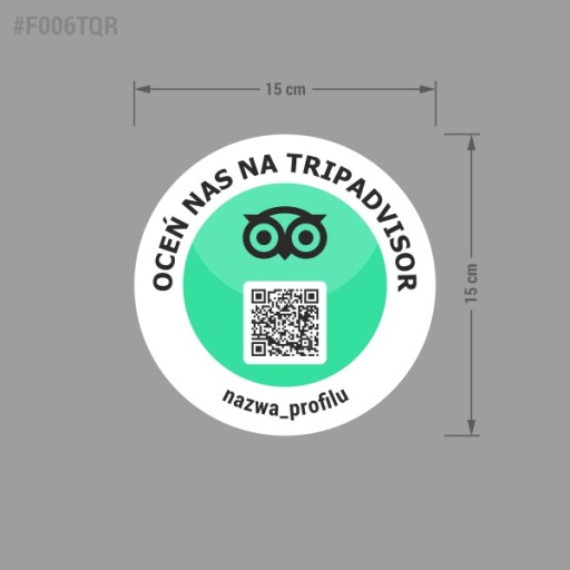 QR nálepka na Tripadvisore 15x15