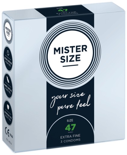 MISTER SIZE kondómy prispôsobené na veľkosť sada 3x3 ks 47 49 53 mm