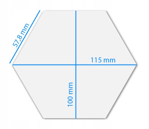 DEKORATÍVNE STRIEBORNÉ ZRKADLO 3mm ŠESTUHÓN 10x11,5 cm
