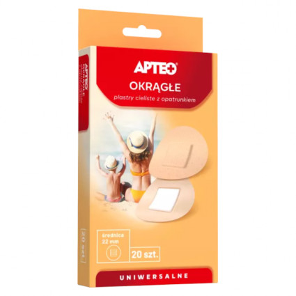 Okrúhle náplasti s APTEO obväzom, 20 kusov