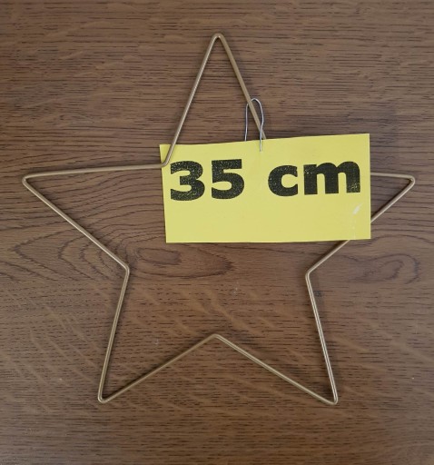 MATNÁ ZLATÁ kovová hviezda 35 cm - lapač snov