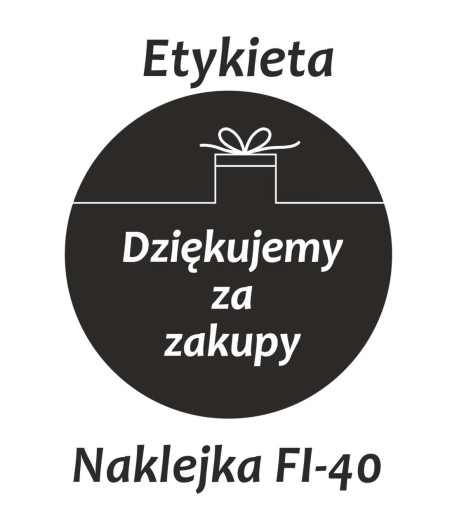 ĎAKUJEME ZA NÁKUP nálepka štítok ROUND 1000