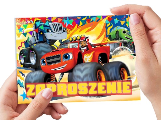BLAZE A MEGA STROJE POZVÁNKA NA NARODENINY DIEŤAŤA + OBÁLKA ZDARMA