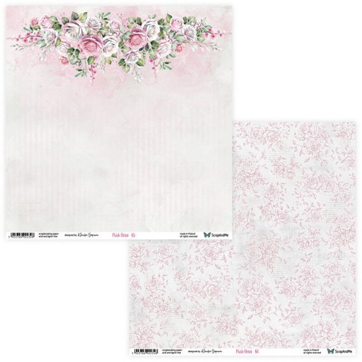 Sada papierov na scrapbooking 30x30 - ScrapAndMe - Ružové ruže