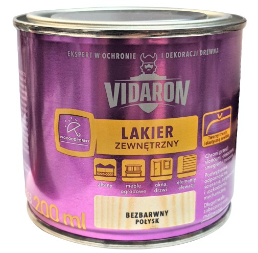Priehľadný saténový lesklý lak Vidaron 200 ml