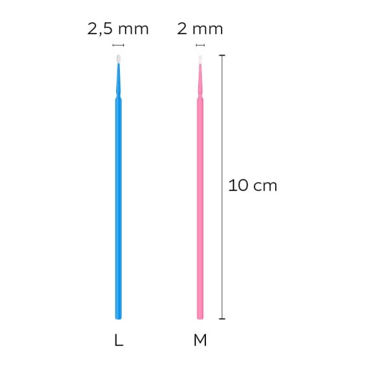 Microbrush mikro aplikátory 100ks PINK M 2MM