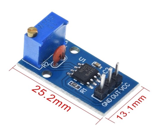 730 NE555 generátor impulzov 1Hz-200kHz