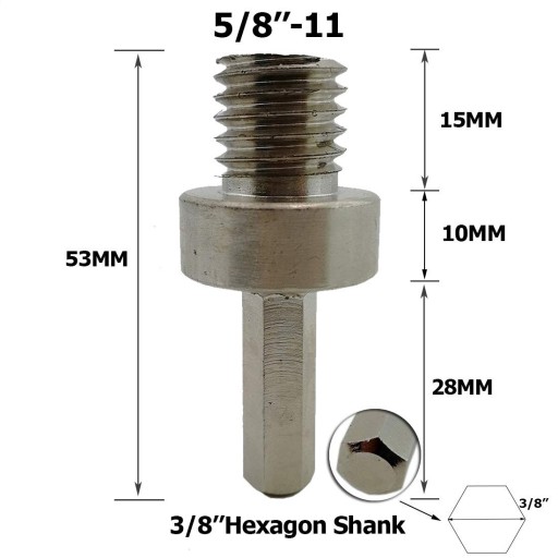 ADAPTÉR PRE Skrutku M14 - 3/8″ Šesťhranný závit pre vŕtačku a skrutkovače