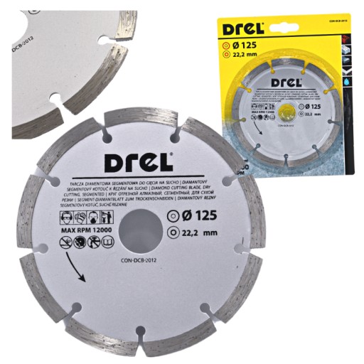 DIAMANTOVÝ DISK 125 x 22,2 SEGMENTOVÁ UPEVŇOVACIA ZÁSUVKA