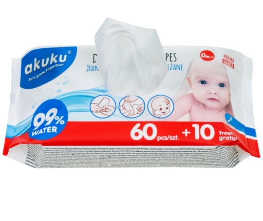 Akuku 70x VLHČENÉ Utierky VLHČENÉ 99% VODOU 0m+