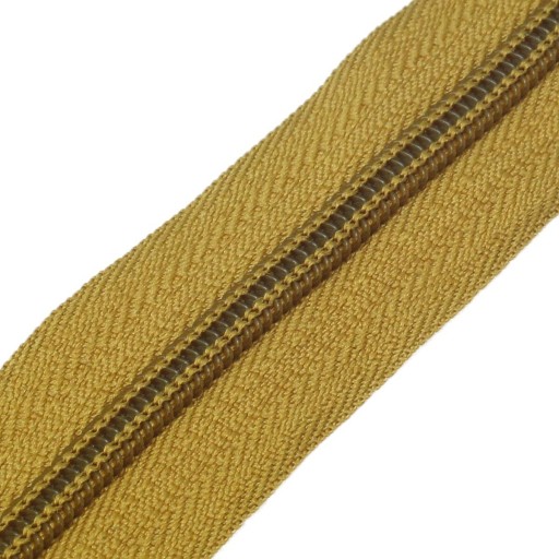 Zipsová páska, zips, zlatá farba 508, 1 METER
