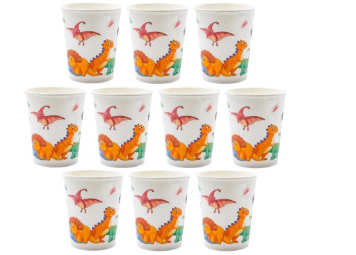 POHÁRKY papierové poháre DINOSAURS DINO 10 KS