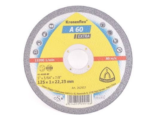 PLOCHÝ DISK A60EX T1A 125*1,0*22 262937