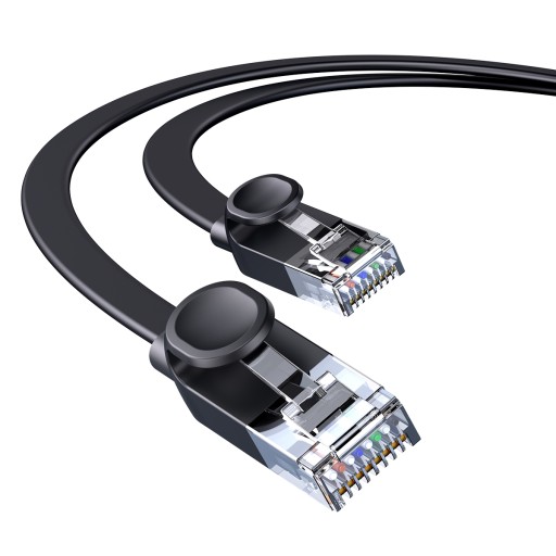 Plochý sieťový kábel Baseus Speed Six RJ45 1000Mbps 2m čierny