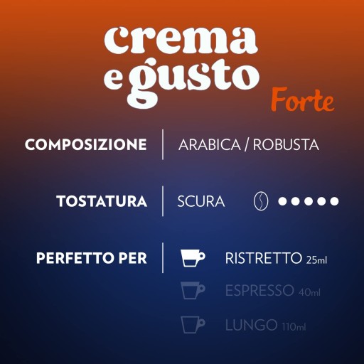 NESPRESSO LAVAZZA Crema e Gusto FORTE 10 kapsúl