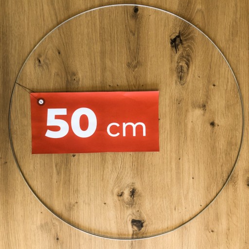 Kovový krúžok na lapač snov, STRIEBORNÝ, 50 cm