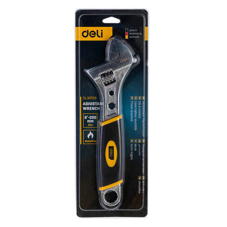 ŠVÉDSKY NASTAVITEĽNÝ KĽÚČ ŠVÉDSKÉ OCELOVÉ NASTAVITEĽNÉ NÁSTROJE 200MM 0-28MM