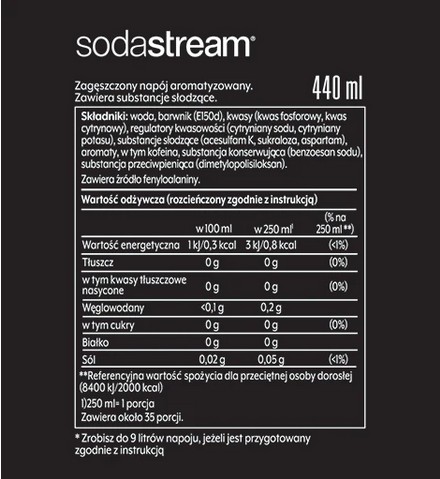 SodaStream Pepsi Zero cukrový sirup 440 ml
