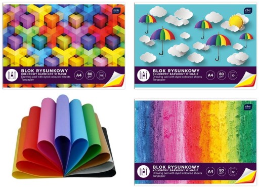 Interprint, farebný blok A4, 10 listov