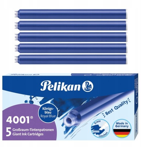 Dlhé modré atramentové perá Pelikan 5 ks x 2 balenia