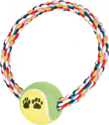Hryzátko TRIXIE s tenisovou loptičkou 18 cm pre psov