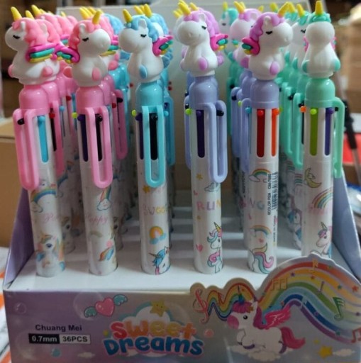 BALLPOINT 6 - FAREBNÝ DETSKÝ MULTICOLOR MULTICOLOR 6V1 UNICORN
