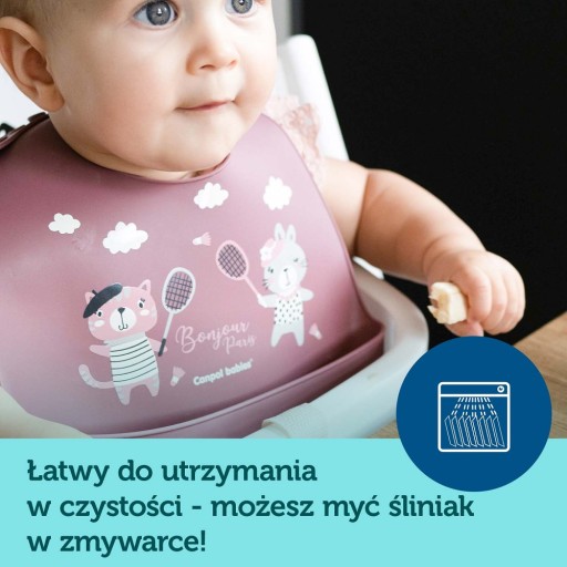 Canpol silikónový BIB s BONJOUR POCKET 4m+